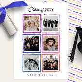 Class of 2026 Graduate 6 Photo Collage High School Aankondiging
