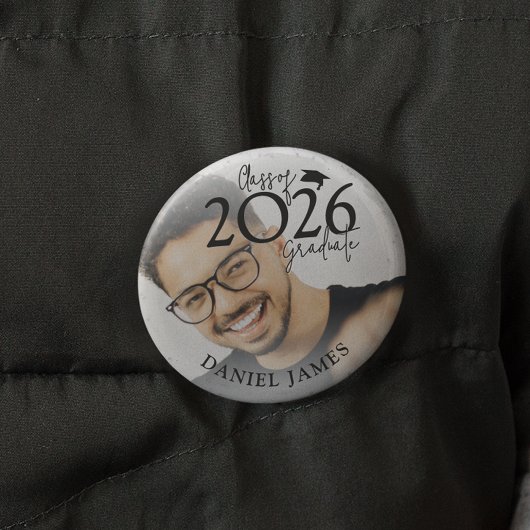 Class Of 2026 Graduate | Photo Graduation Ronde Button 3,2 Cm