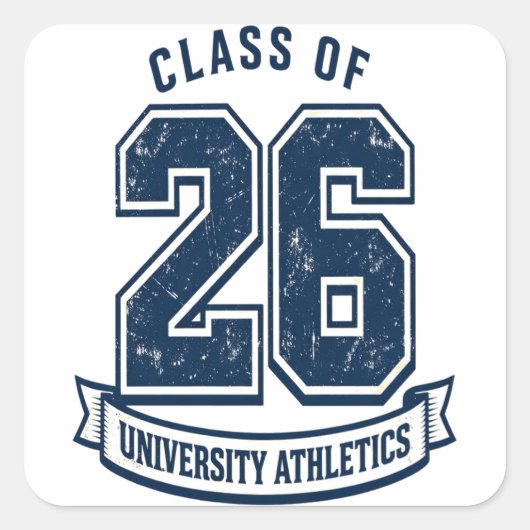 Class of 2026 – Graduate Pride College Vierkante Sticker (Voorkant)