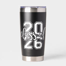 Class of 2026 Graduation Funny Senior High School Geïsoleerde Drinkbeker