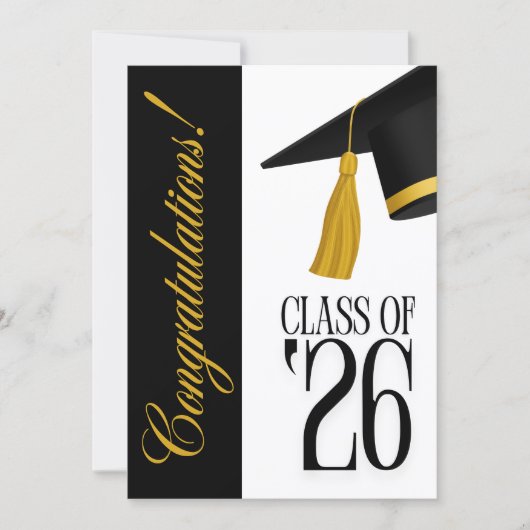 Class of 2026 Graduation Party Invitation Kaart (Voorkant)