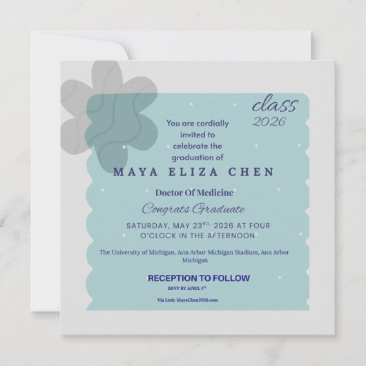 Class of 2026 Graduation Party Invitation | Modern (Devant)