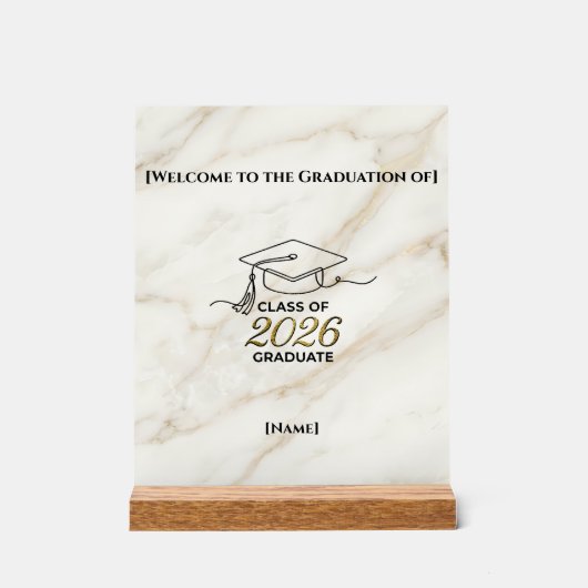 Class of 2026 Graduation / Señal de Mesa (Recto)