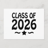 Class of 2026 Graduation Star Briefkaart (Voorkant)