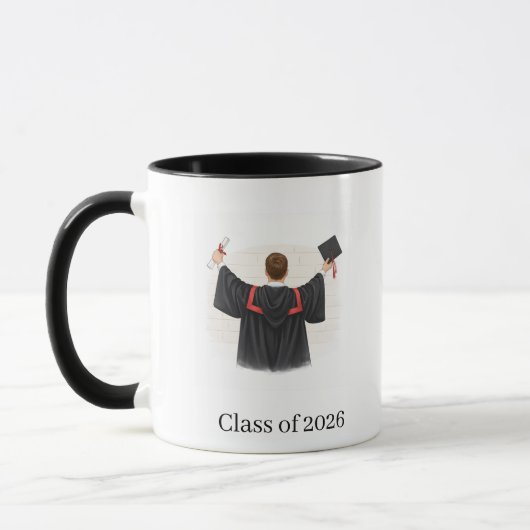 Class of 2026 Illustrated Graduation Mug (Gauche)