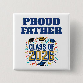 Class of 2026 Party Vierkante Button 5,1 Cm