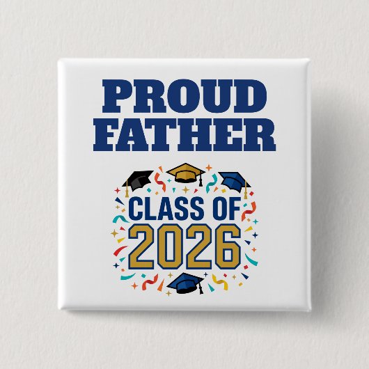 Class of 2026 Party Vierkante Button 5,1 Cm (Voorkant)