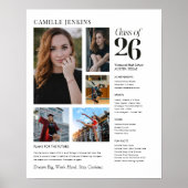 Class of 2026 Photo Collage Memory Poster (Voorkant)