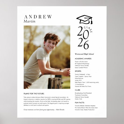 Class of 2026 Photo Graduation Poster (Devant)