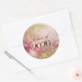 Class of 2026 - Pink & Gold Sparkle Stickers (Enveloppe)