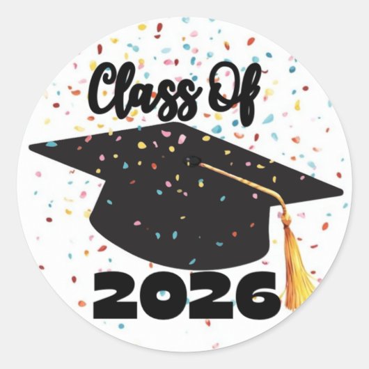 Class of 2026 Round Stickers (Devant)