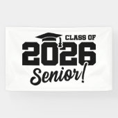 Class of 2026 Senior Varsity Graduation Fun Quote Spandoek (Horizontaal)