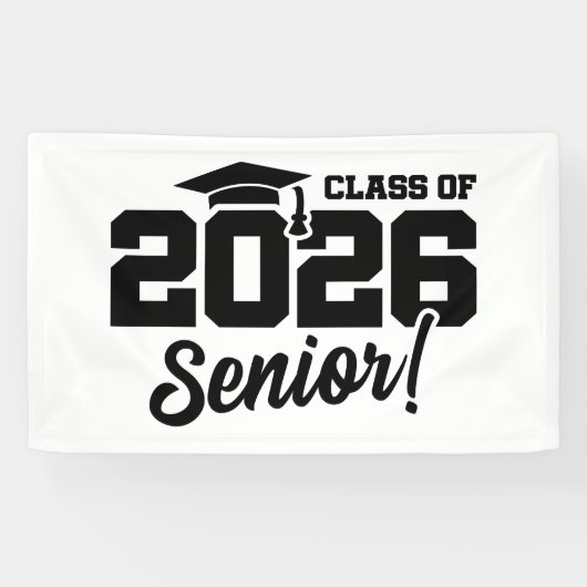 Class of 2026 Senior Varsity Graduation Fun Quote Spandoek (Horizontaal)