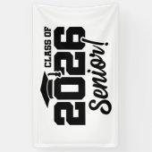 Class of 2026 Senior Varsity Graduation Fun Quote Spandoek (Verticaal)