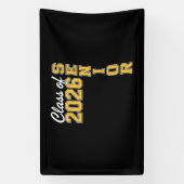 Class Of 2026 Senior Yellow Graduation Graduate Spandoek (Verticaal)