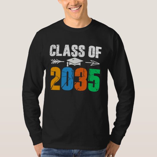 Class of 2035 First Day of School Graduation T-shirt (Voorkant)
