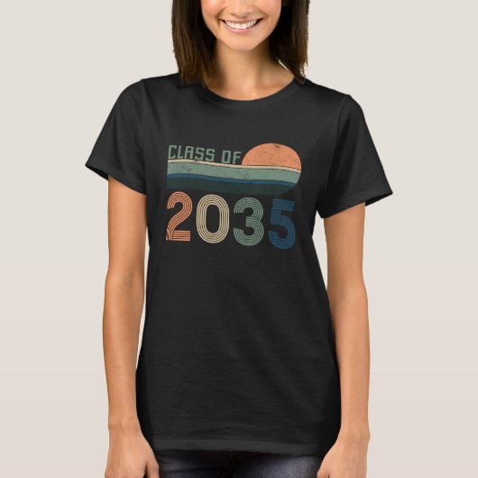 Class Of 2035 Kindergarten Graduate Graduation Gir T-shirt (Voorkant)