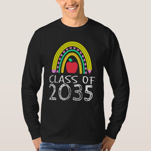 Class of 2035 Kindergarten Through High School Tee T-shirt (Voorkant)