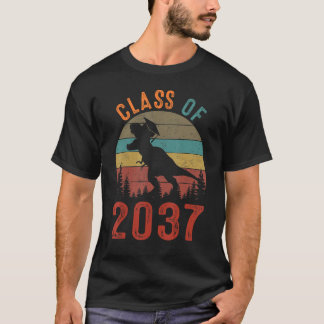 Class Of 2037 Kindergarten Dinosaurs Boys Kid Back T-shirt