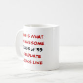 class of '59 grad koffiemok (Voorkant links)