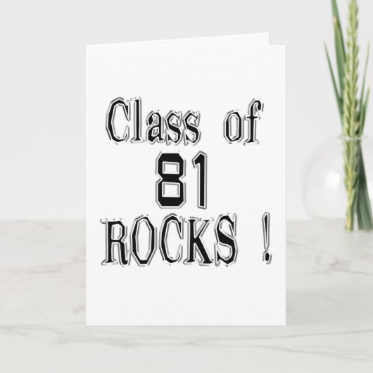 Class of '81 Rocks ! Carte Greeting (Devant)