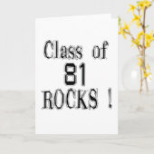 Class of '81 Rocks ! Carte Greeting (Fleur jaune)