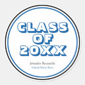 Class Of Graduation Ronde Sticker (Voorkant)