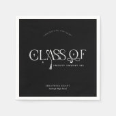 Class Of | Modern Personalized Graduation Party Servet (Voorkant)