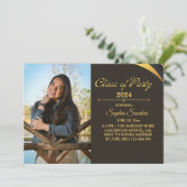 Class of Party Graduation Elegant 2 photos Kaart (Staand voorkant)