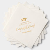 Class of School Graduation Party Gefeliciteerd Folie Servetten (Insitu (Gestapeld))