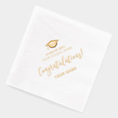 Class of School Graduation Party Gefeliciteerd Folie Servetten (Links)