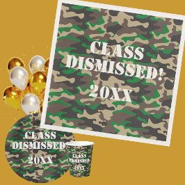 Class ontslagen Camo afstudeerfeest Servet