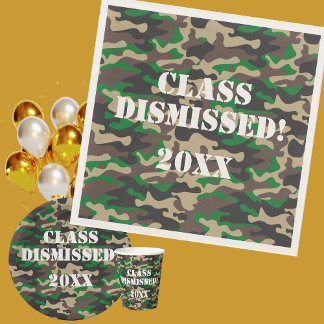 Class ontslagen Camo afstudeerfeest Servet