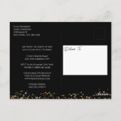 Class Reunion Black en Gold Save the Date Briefkaart (Achterkant)