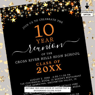 Class Reunion Black Oranje Sterren lichten elk jaa Kaart