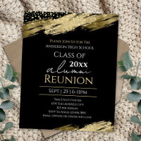Class Reunion Elk jaar Alumni Gold Zwart
