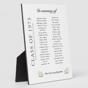 Class Reunion Memorial - tot 40 namen Fotoplaat
