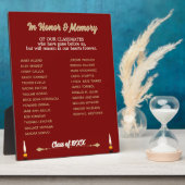Class Reunion Memorial Tribute tafelblad Fotoplaat (Zijkant)