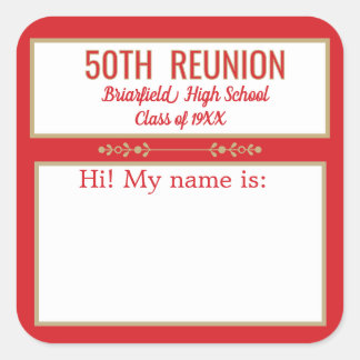 Class Reunion op maat naam badge stickers