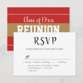 Class Reunion RSVP card Kaartje (Voorkant / Achterkant)
