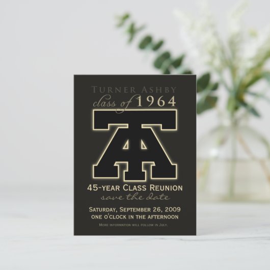 Class Reunion Save-the-Date Aankondiging (Staand voorkant)