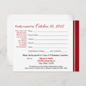 Class Reunion Varsity Stripe Response Kaart (Voorkant / Achterkant)