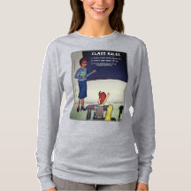 Class Rules Dames grijs T-shirt met lange mouwen