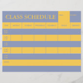 Class Schedule Academic Planner Stationery (Achterkant)