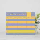 Class Schedule Academic Planner Stationery (Staand voorkant)