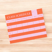 Class Schedule Academic Planner Stationery