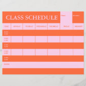 Class Schedule Academic Planner Stationery (Voorkant)