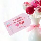 Class Valentijns: "You Make My Heart Pop!" Cadeaulabel