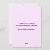 Class Valentines BEST CABBAGES IN PATCH Teacher Feestdagenkaart (Achterkant)