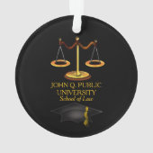 Class Year Law School Afstuderen Foto Ornament (achterkant)